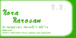 nora marosan business card